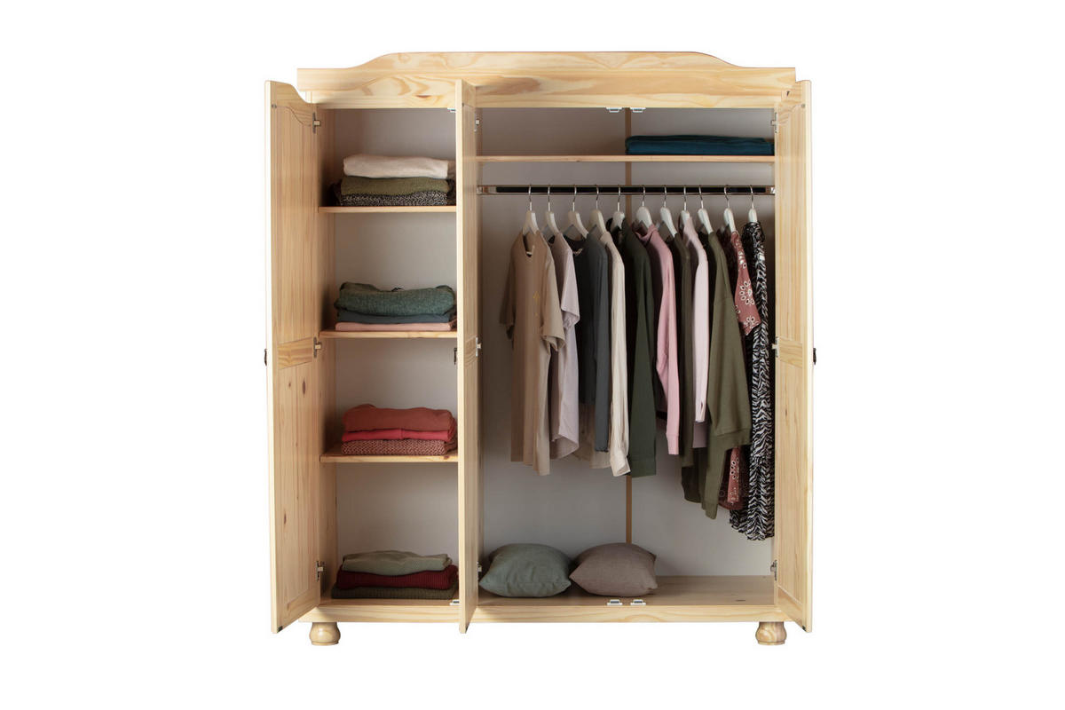 KLEIDERSCHRANK natur - Braun, Holzwerkstoff (150/180/56cm) - ebuy24