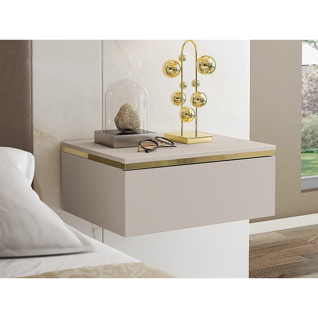 Thumbnail - Pascal Morabito Nachttische, Beige, Holz, Uni, 1 Schubladen, Rechteckig, 38.2x19.8x48.5 cm, Schlafzimmer, Nachttische