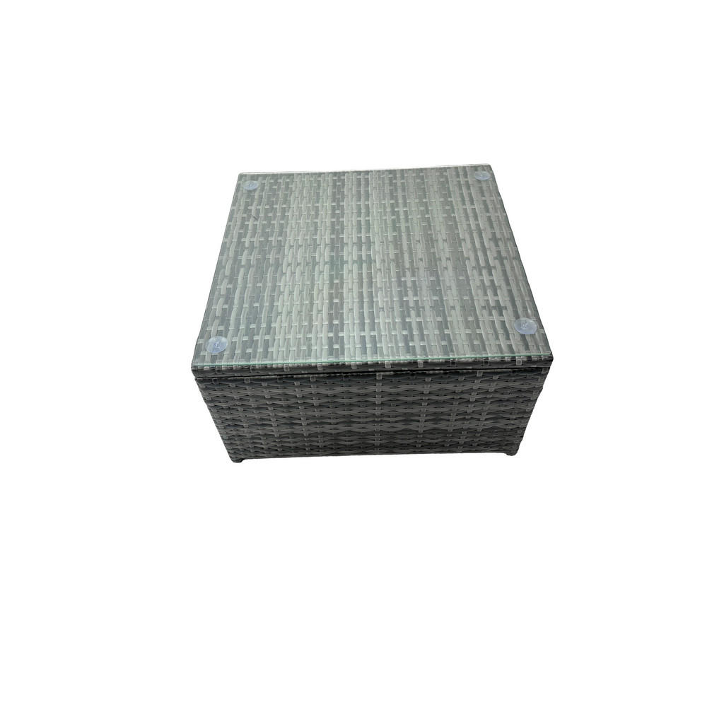 Thumbnail - Fimous Garten-Ecksofagarnitur, Dunkelgrau, Metall, Kunststoff, Glas, 8-Sitzer, Füllung: Schaumstoff, quadratisch, Garten...