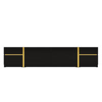 TV-LOWBOARD Deco Schwarz-Goldfarben 180/40/38 cm - Schwarz, Holzwerkstoff (180/38/40cm) - PANGIVO