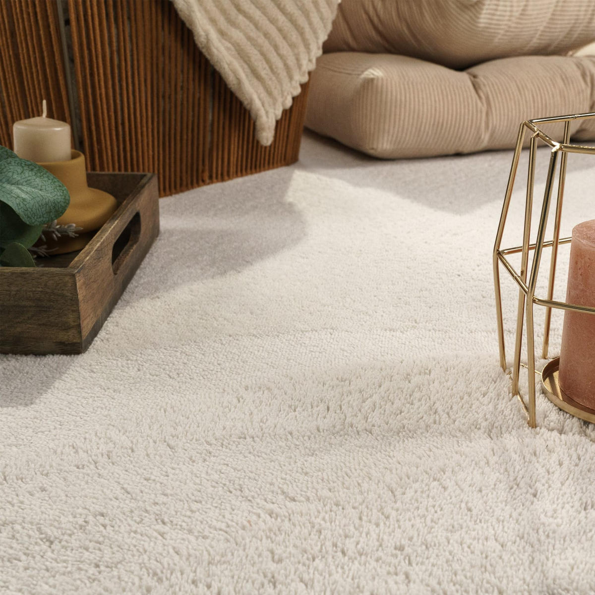 KURZFLORTEPPICH 140/200 cm Cadiz 630 - Creme, Kunststoff (140/200cm) - Paco Home