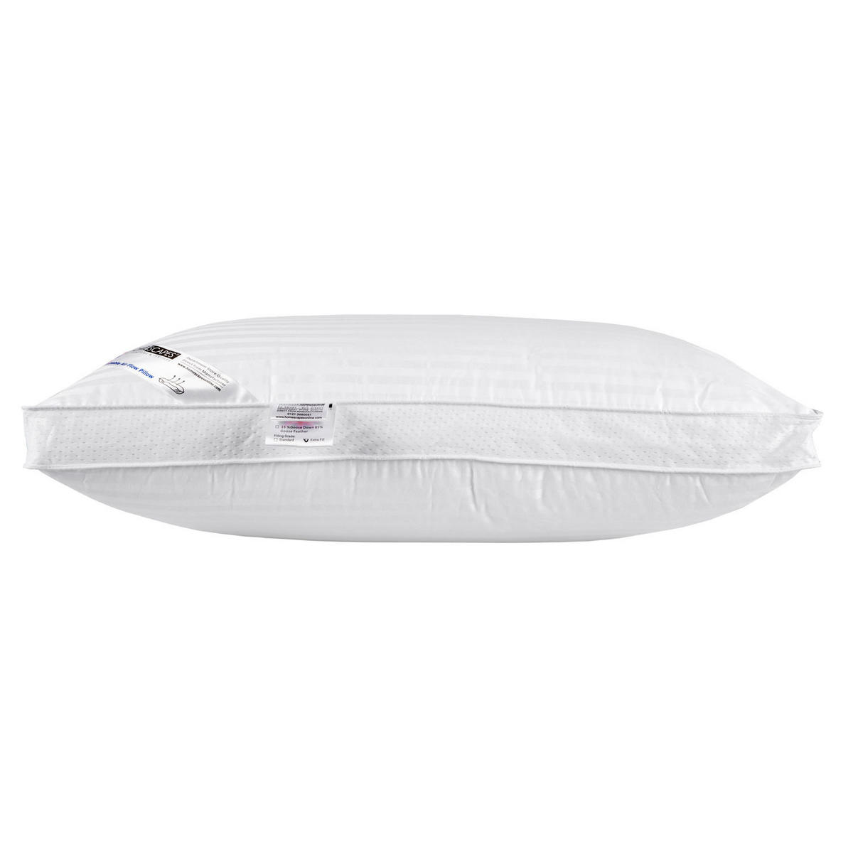 AIR-FLOW-KISSEN Super-Mikrofaser 48/74 cm - Weiß, Textil (48/74cm) - Homescapes