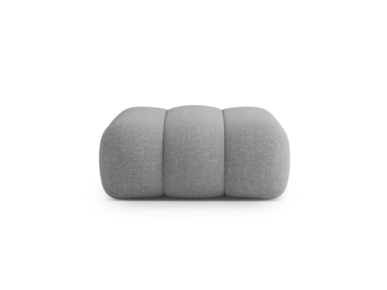 POUF Koge aus Chenille-Stoff hellgrau - Hellgrau, Textil (95/40/95cm) - Cosmopolitan Design