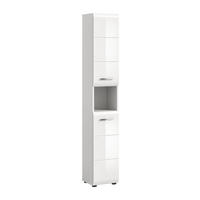 HOCHSCHRANK Alba (B/H/T: ca. 30/185/30 cm) in Weiß/weiß hochglanz - Weiß, Holzwerkstoff (30/185/30cm)