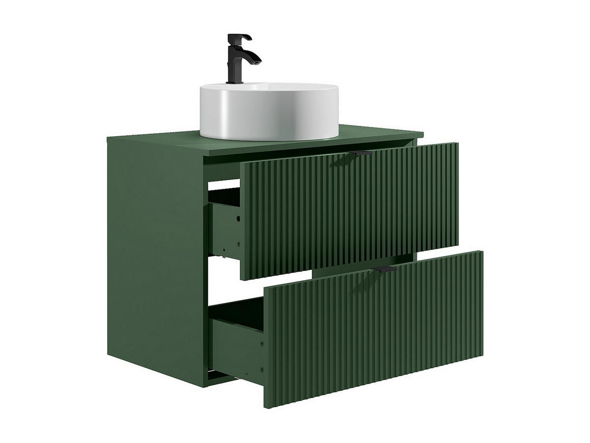 EINZELWASCHTISCH - 80cm x 47cm - MDF - grün - ZEVINI - Grün, Holz (80/60/47cm) - Vente-Unique