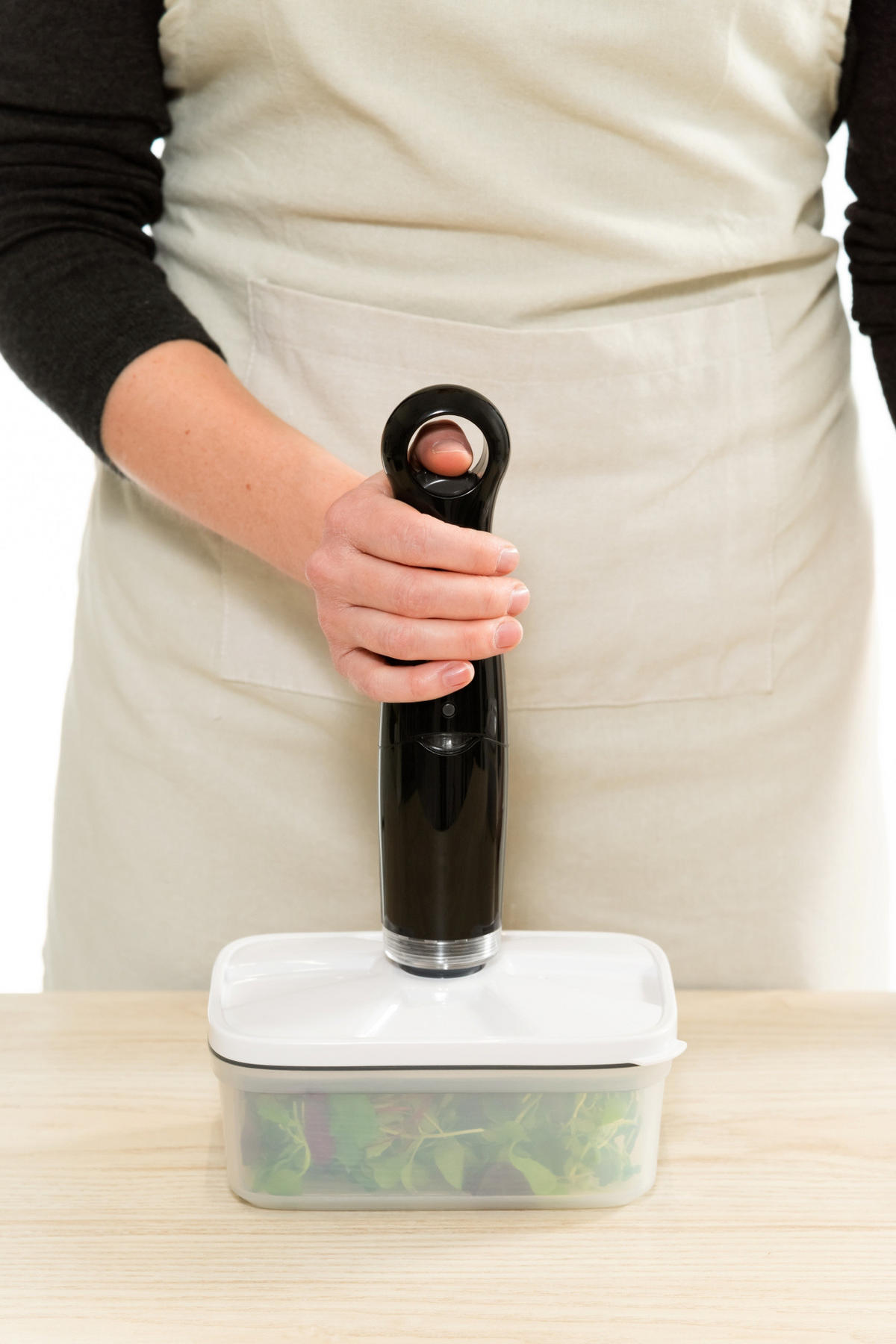 VAKUUMBEHÄLTER 2er-Set - Weiß, Kunststoff (21/10/15cm)