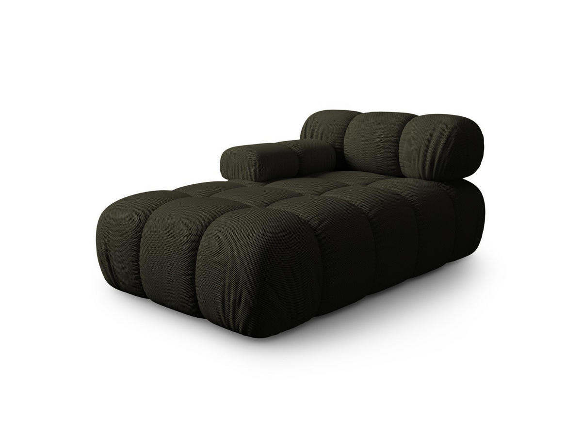 CHAISELONGUE links Bellis aus 3D-Stoff Amazonasgrün - Waldgrün, Textil (94/70/155cm) - Micadoni
