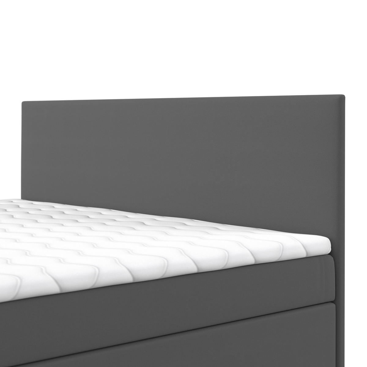 BOXBETT Lucy Grau ca. 180 / 200 cm mit Topper - Grau, Holz - Bessagi Home