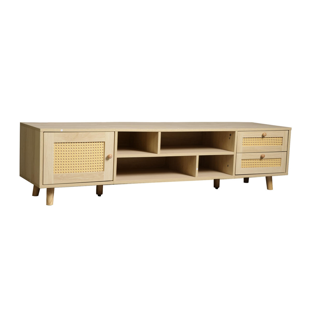 LOWBOARD DE-40115 mit höhenverstellbaren Füßen Holzfarbe - Eichefarben, Holzwerkstoff (160/40.5/39cm) - ComfortXL