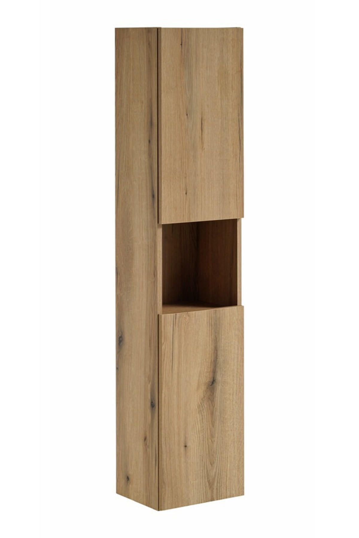 BADMÖBEL-SET 7 Teile - Nova Oak N BM97 in Coast Evoke Oak / Weiß - Silberfarben/Eiche Wotan, Holz/Metall (100/140/40cm)