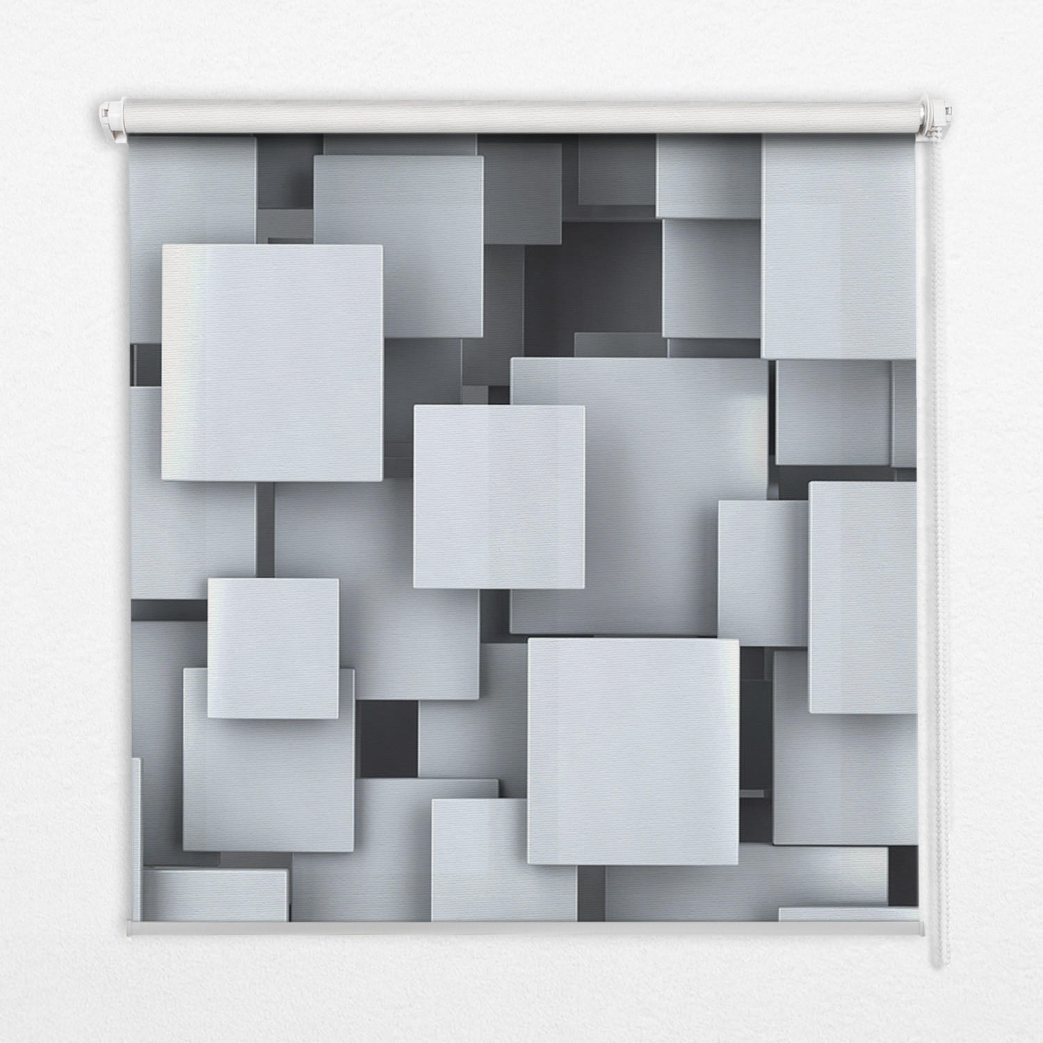 TULUP VNITŘNÍ roleta - okenní roleta - roleta - 100x180 cm - Šedé 3D čtverce