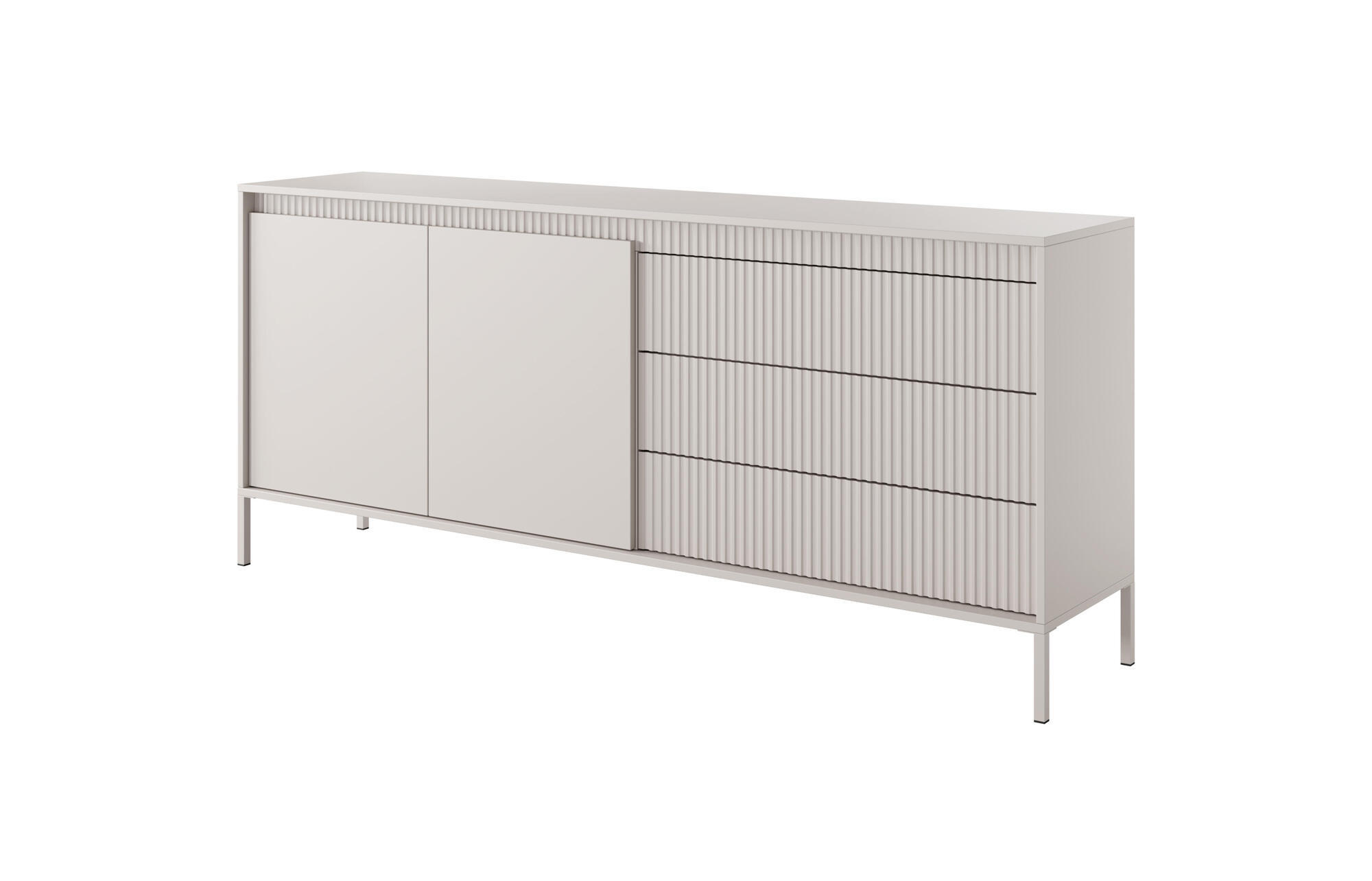 SIDEBOARD SENSATION Weiß 187x39x81 cm - Weiß, Holzwerkstoff (187/81/39cm) - FURNLUX
