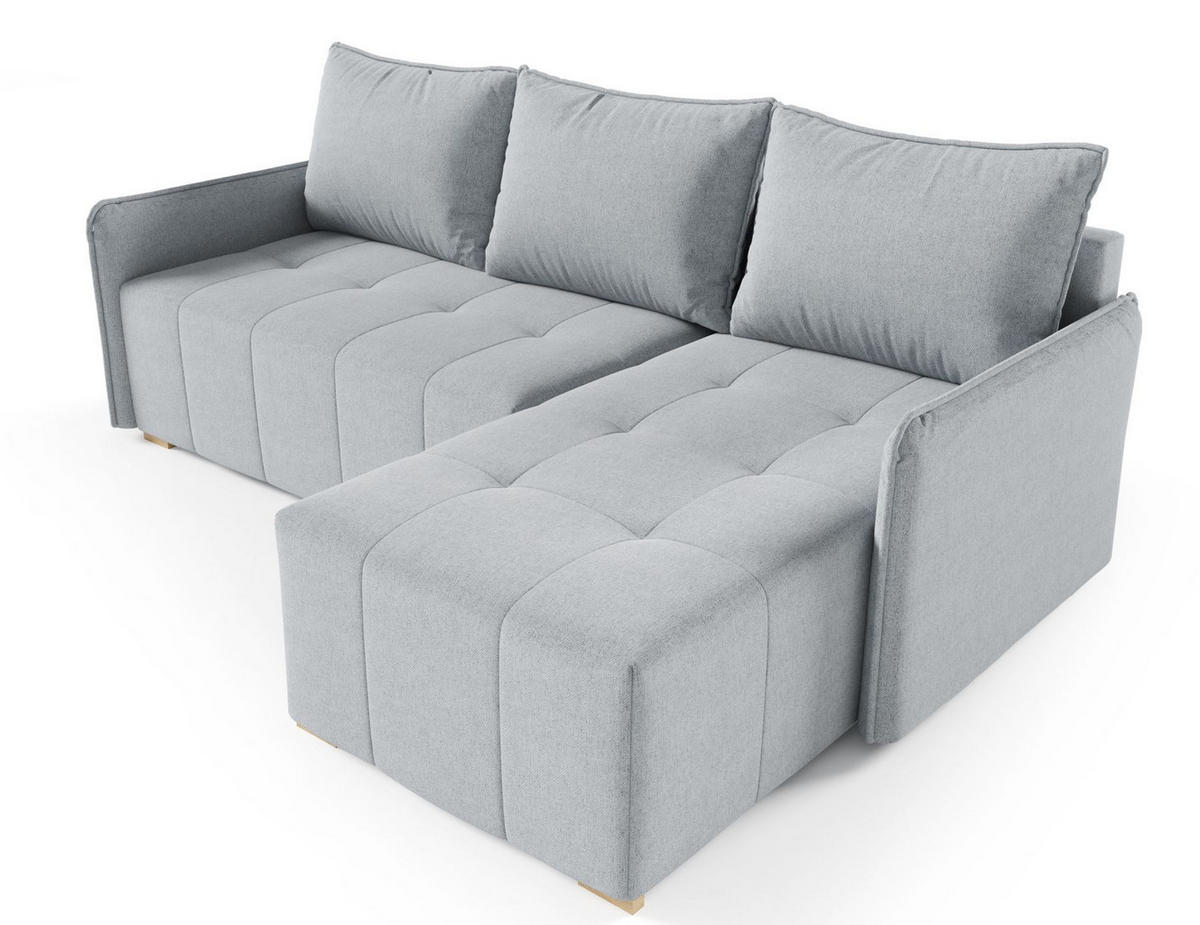 ECKSOFA Hellgrau GREND Rechts - Grau, Textil (210/140cm) - Sepro Meble
