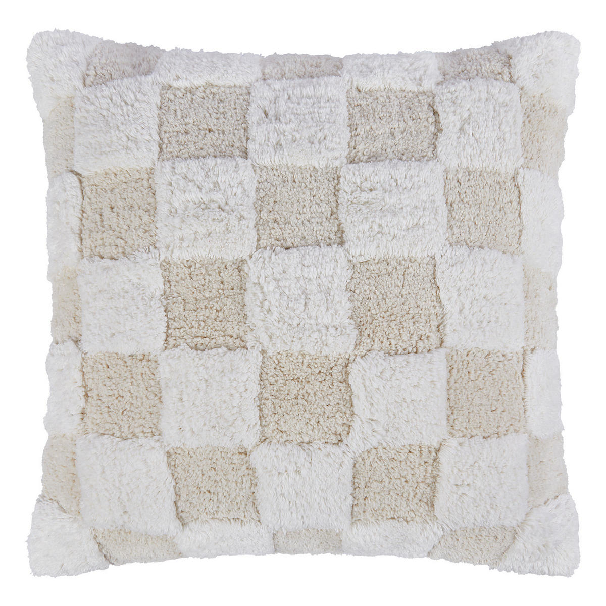 KISSEN Checker Style - Creme, Textil (50/50cm) - BUTLERS
