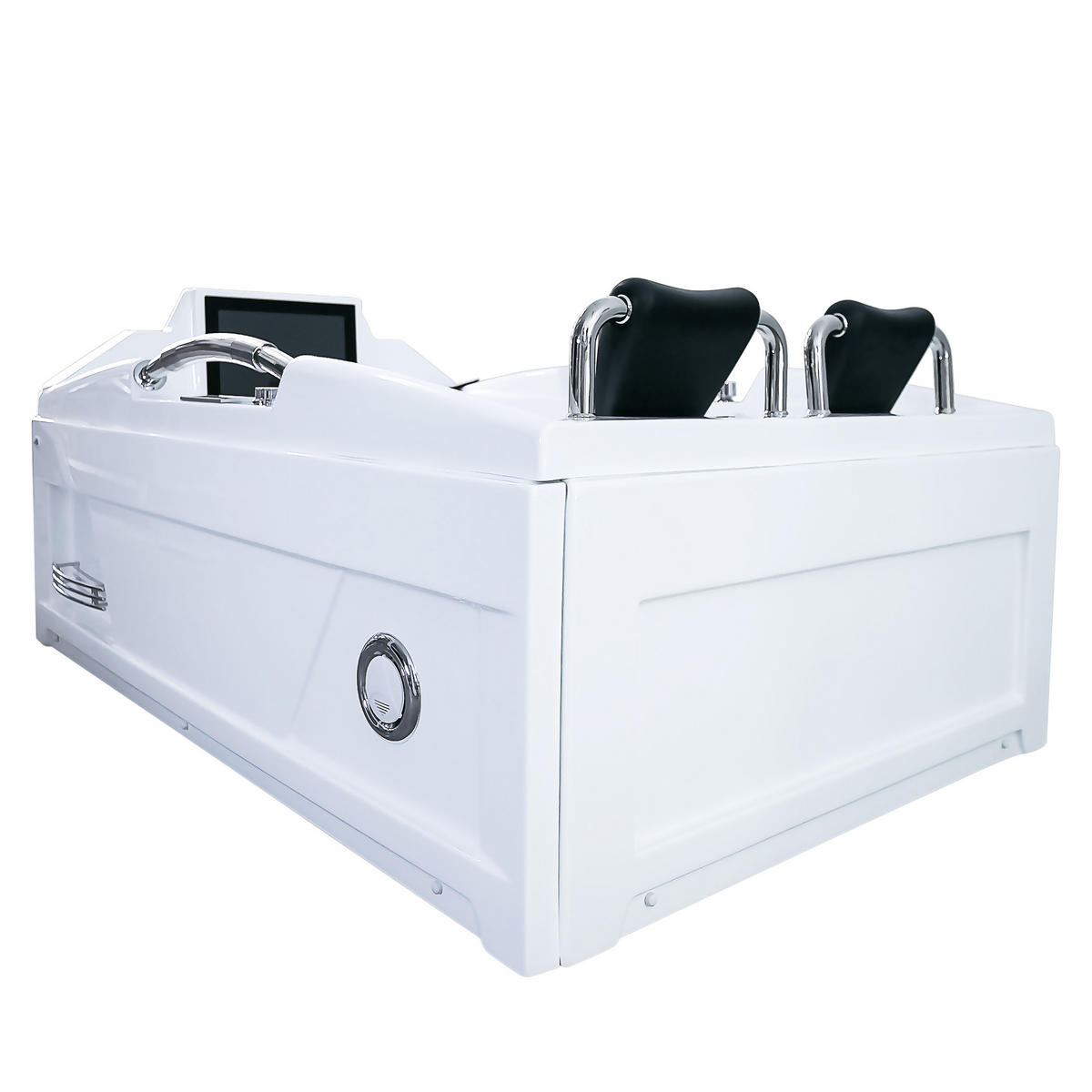 WHIRLPOOL Pool Wanne Eckwanne mit TV T18R 120x188cm - Weiß, Glas/Kunststoff (120/86/188cm) - AcquaVapore by Sandra Jentho