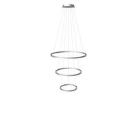 LED-HÄNGELAMPE 3er Ring Aluminium Ø 80 | 60 | 40cm - Alufarben, Metall (1.3/80/3.3cm) - s.luce