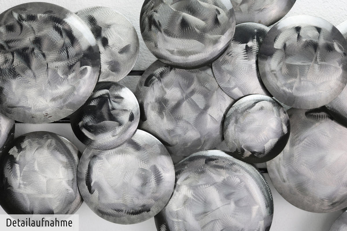 WANDDEKO Silber 111/38 cm - Silberfarben, Metall (2.6/38/7cm) - KUNSTLOFT