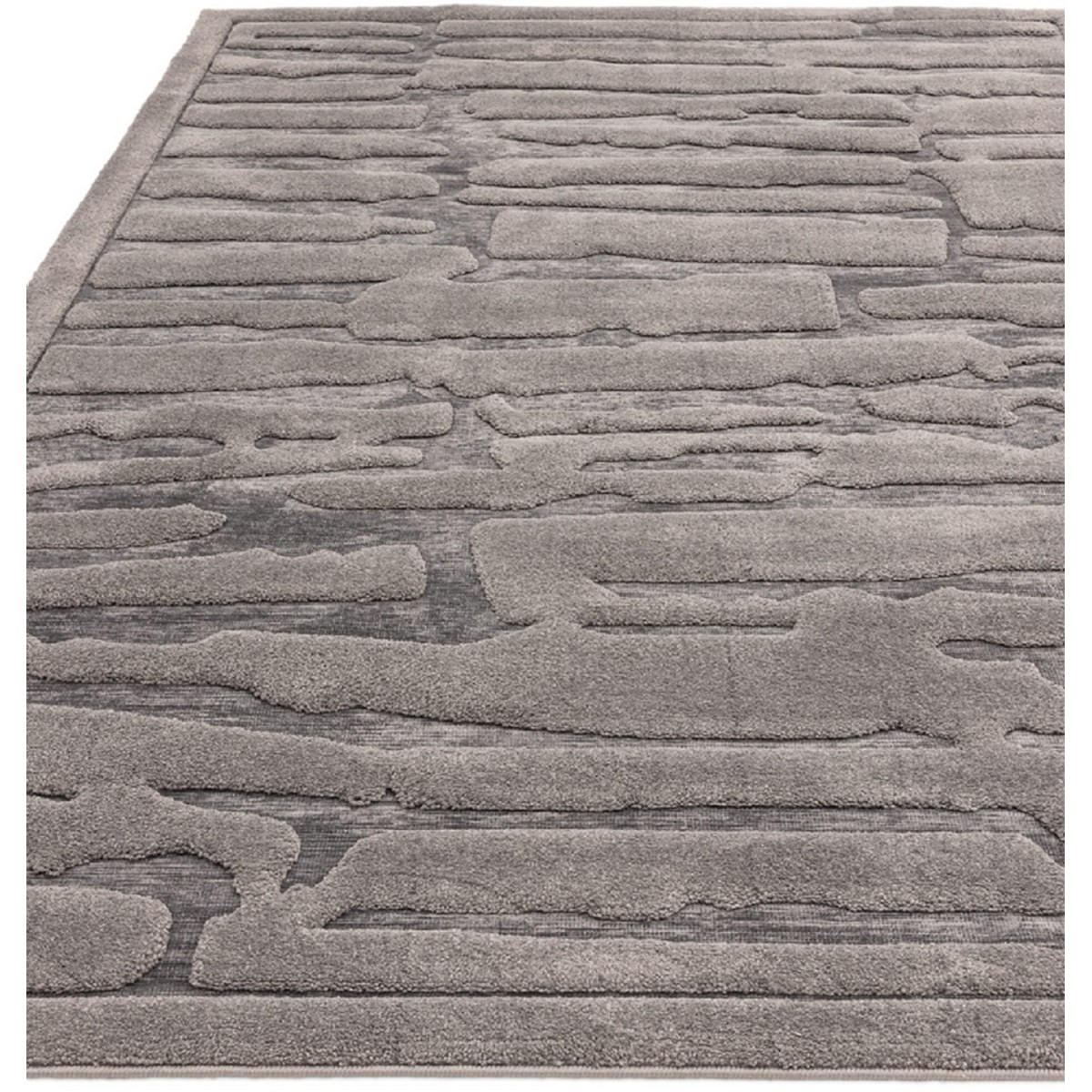 TEPPICH Moderner für Wohn- und Schlafzimmer RIFT Grau 160 x 230 cm - Grau, Textil (160/230cm) - Novatrend