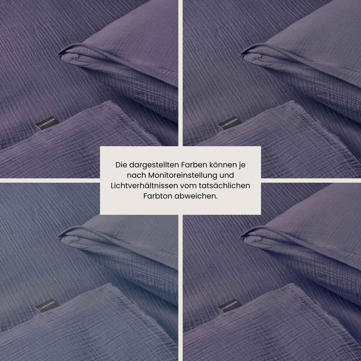 BETTWÄSCHESET Molly - Musselin - 2-teilig - 135x200 cm - Indigo - Dunkelblau, Textil (135/200cm) - SCHIESSER