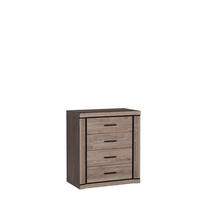 KOMMODE Dallas D-4 Trüffeleiche - Trüffeleichefarben, Holzwerkstoff (80.5/91/45cm)
