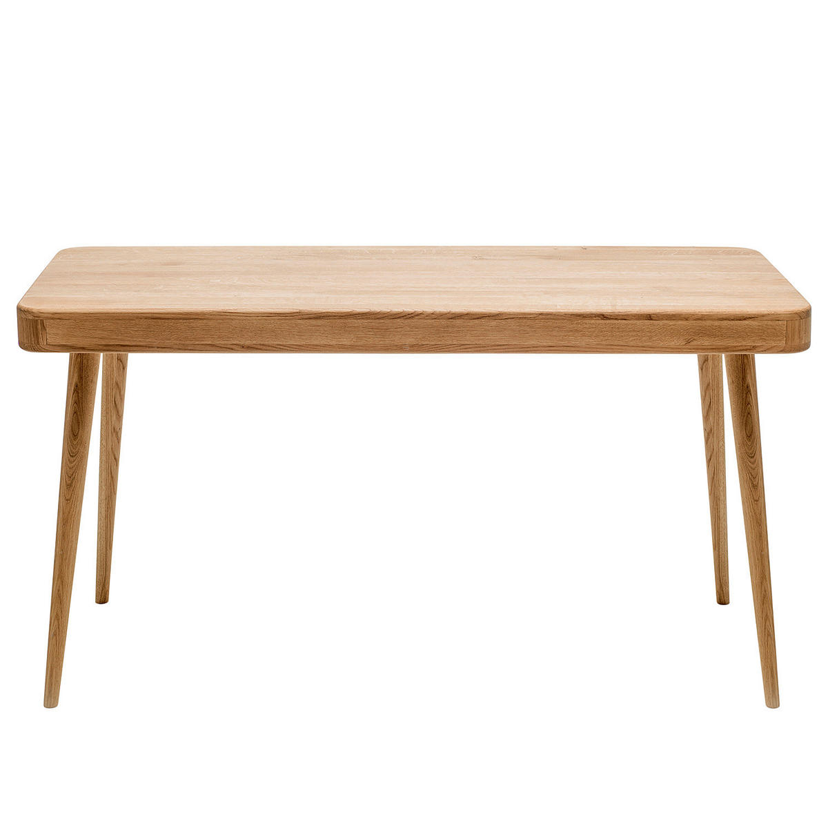 SCHREIBTISCH - Wildeiche teilmassiv, Weiß / Wildeiche - Eichefarben, Holzwerkstoff (60/140/75cm) - home24