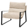 LOUNGESESSEL - Beige/Schwarz, Textil/Metall (76/76/81cm) - home24