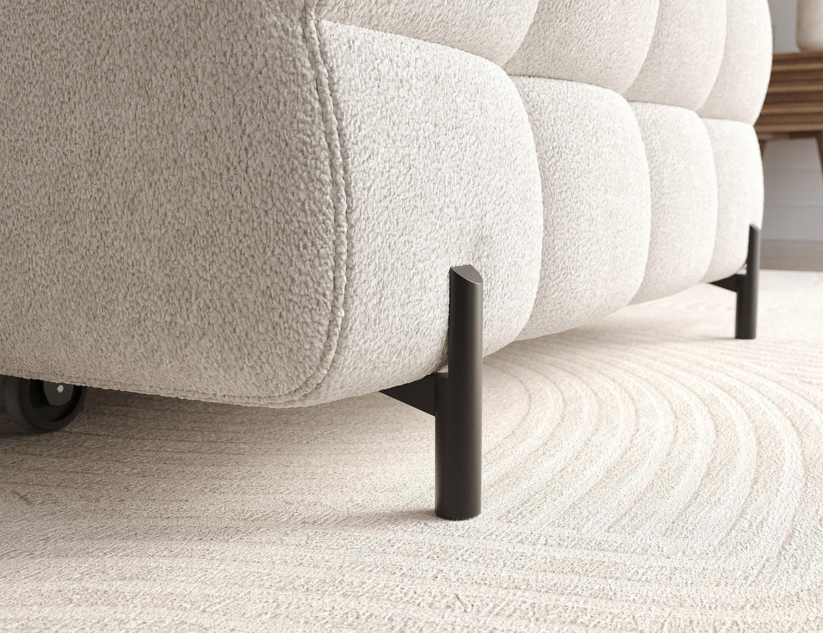 ECKSOFA Neviro L - Weiß (Amore 01) - Weiß, Holzwerkstoff (285/181cm) - Möblo