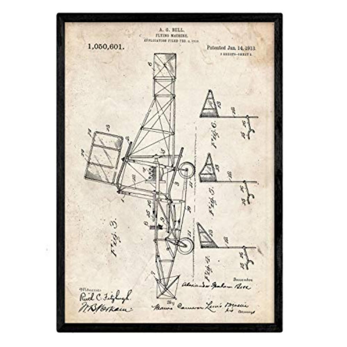 POSTER Hubschrauber Teil 2 Patent A3 Rahmenlos - Klar, Papier (29.7/5/42cm) - Nacnic