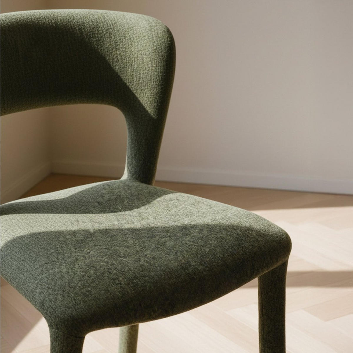 ESSZIMMERSTUHL Revan Grün 53 cm x 77 cm 4er-Set - Grün, Textil (53/77/57cm) - Klast Home