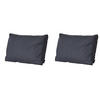 RÜCKENKISSEN Basic 43/73 cm 2er-Set - Schwarz, Textil (73/8/43cm) - Madison