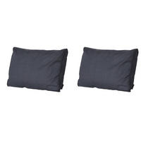 RÜCKENKISSEN Basic 43/73 cm 2er-Set - Schwarz, Textil (73/8/43cm) - Madison