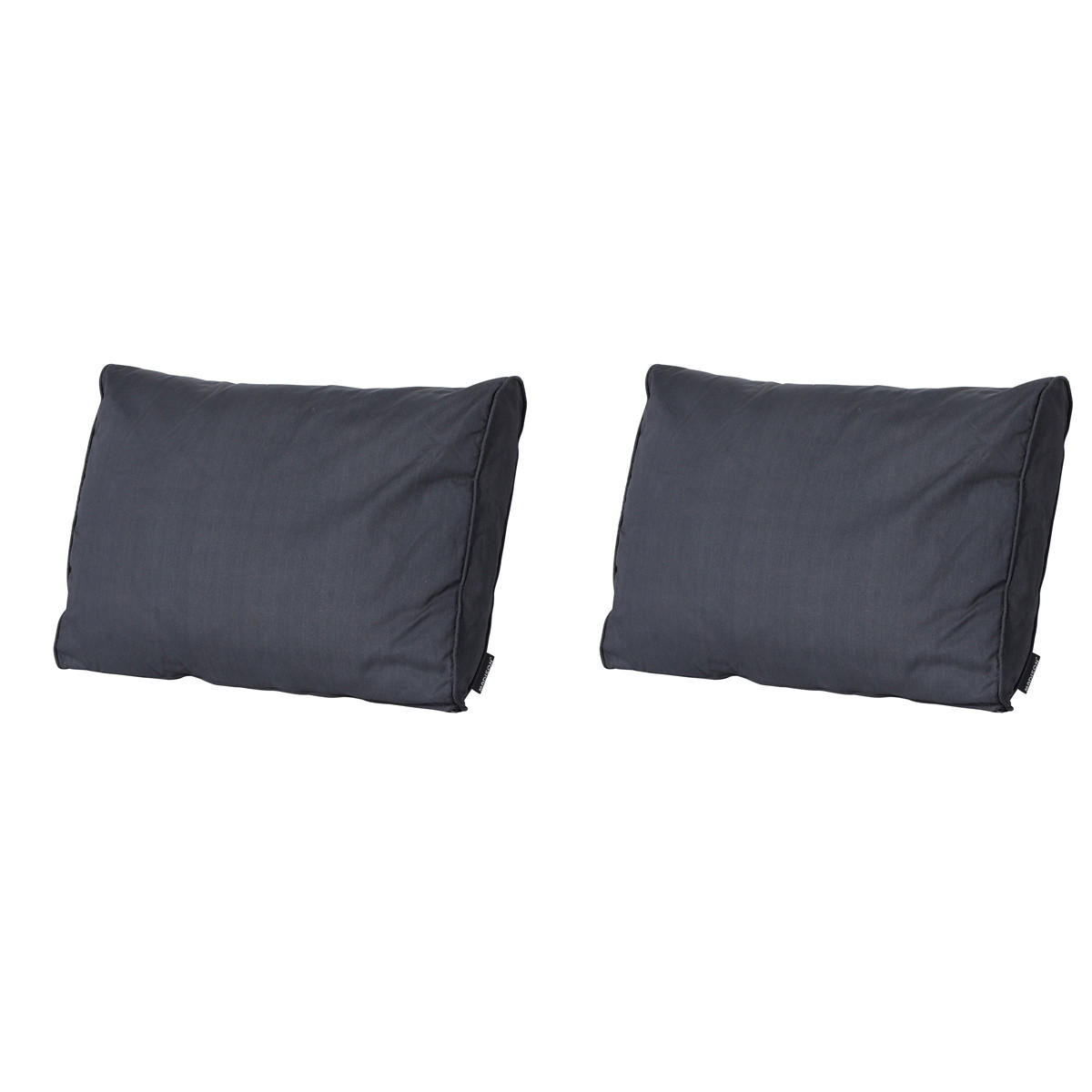 RÜCKENKISSEN Basic 43/73 cm 2er-Set - Schwarz, Textil (73/8/43cm) - Madison