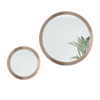SPIEGEL Globe Bronze Optik - Bronzefarben, Holzwerkstoff (130/110/2cm) - Vladon