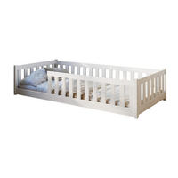 BODENBETT 80x160 cm mit Matratze in weiß - Weiß, Holz (80/160cm) - Kids Collective