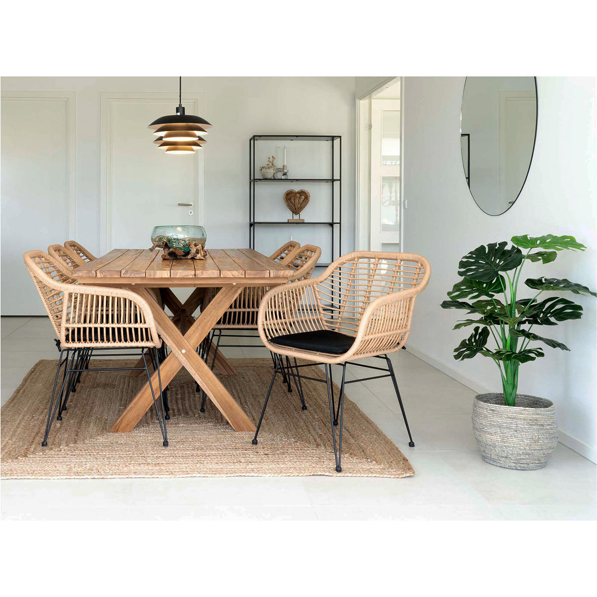 GARTENESSTISCH - Teakholz - Braun - Braun, Holz (200/90/75cm) - home24