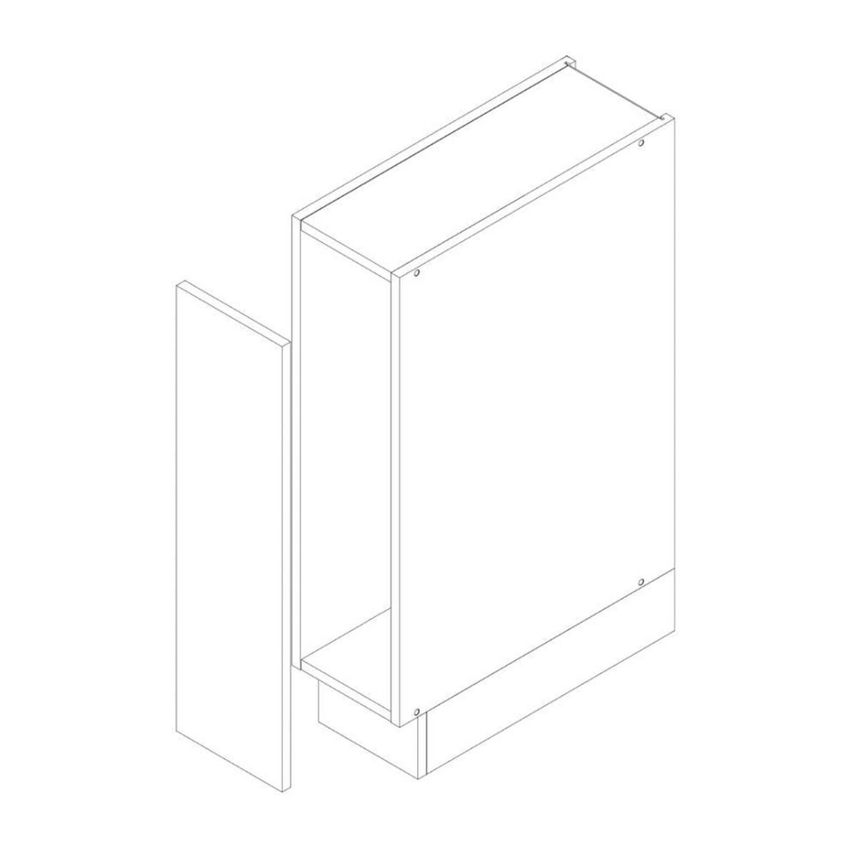 APOTHEKERSCHRANK D20CARGO ( S2300/2 ) – OSCAR – Moderne Küchenlösung – Kaschmir / Hochglanz - Kaschmir, Holzwerkstoff (20/82/51cm) - ROYAL24_MARKT