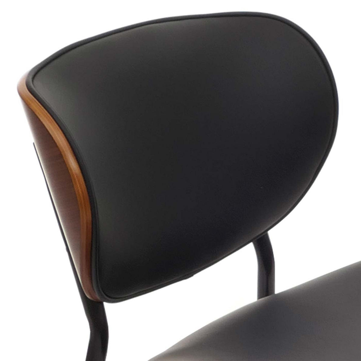 ESSZIMMERSTUHL Walnuss Dekor, Schwarz - Walnussfarben/Schwarz, Textil (50/80/51cm) - MCW