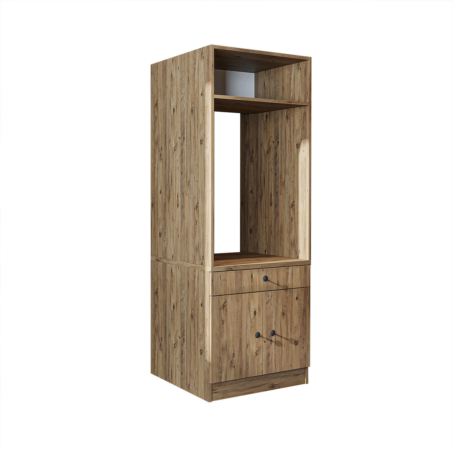 WASCHMASCHINENSCHRANK Serie 1 67cm Breit, 184cm Hoch - Eichefarben, Holzwerkstoff (67/184/67cm)