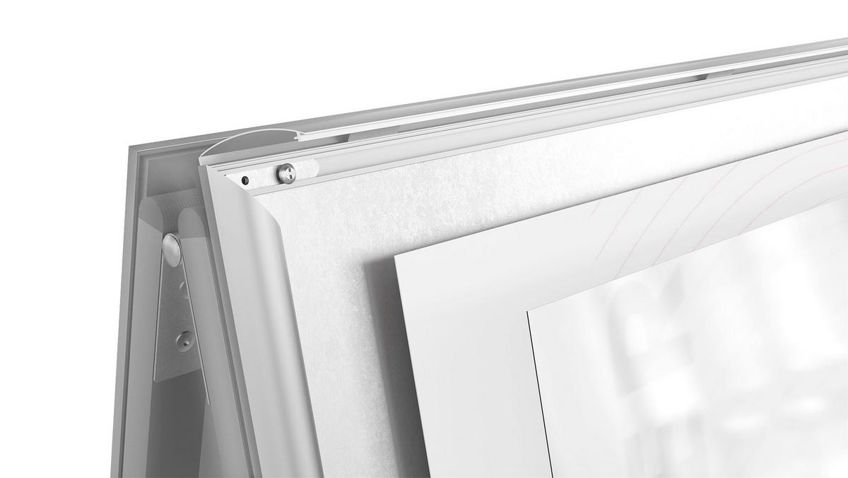 DOPPELSEITIGE Werbetafel, Kundenstopper, Größe: A2, in einem silbernen Aluminiumrahmen - Weiß, Metall (46/56/87cm) - ALLboards