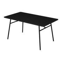 GARTENTISCH - L. 160 cm - Metall - Schwarz - MIRMANDE von MYLIA - Schwarz, Metall (80/160/74.5cm) - Vente-Unique