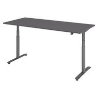 SCHREIBTISCH elektrisch Bluetooth & App XDLR 180/80/72 cm in Graphitfarben/Graphitfarben - Graphitfarben, Holzwerkstoff (180/80/72cm) - bümö