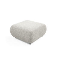 POLSTERHOCKER DELTA Modern Sitzhocker, Fußhocker Grau - Grau, Holzwerkstoff/Kunststoff (88/41/88cm) - MASSENO