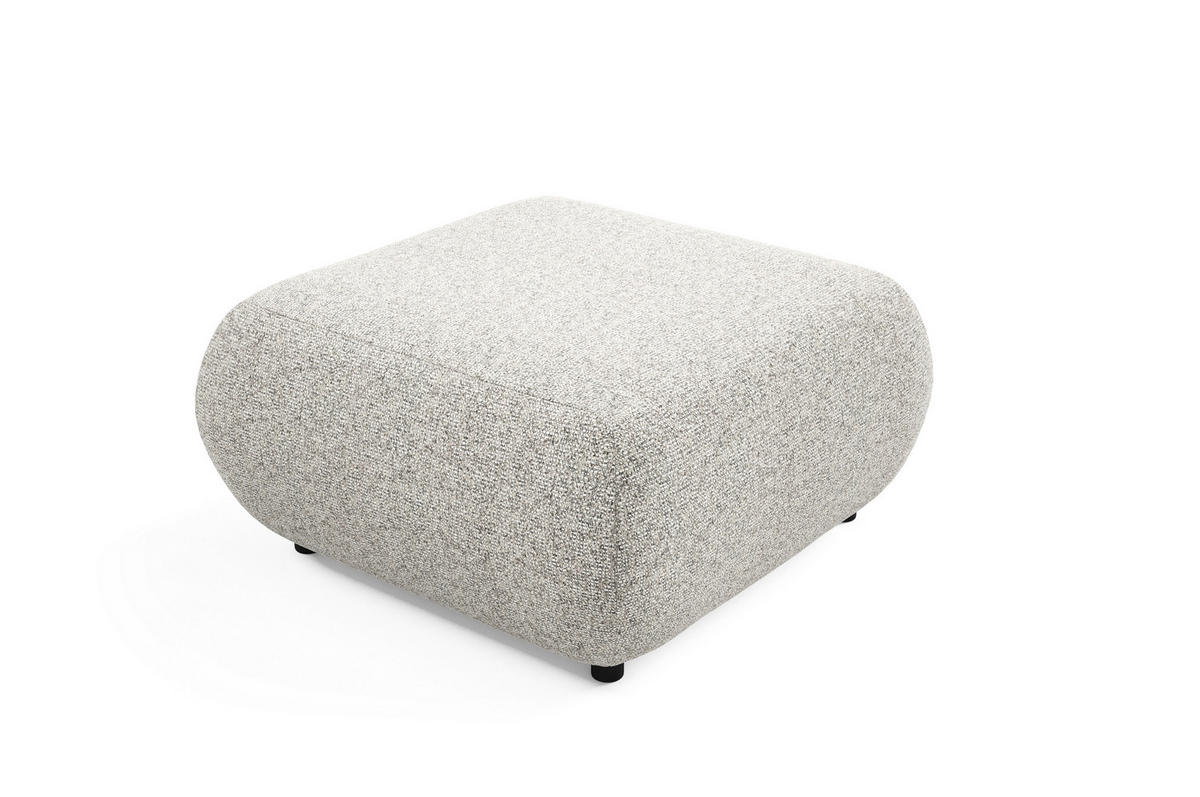 POLSTERHOCKER DELTA Modern Sitzhocker, Fußhocker Grau - Grau, Holzwerkstoff/Kunststoff (88/41/88cm) - MASSENO