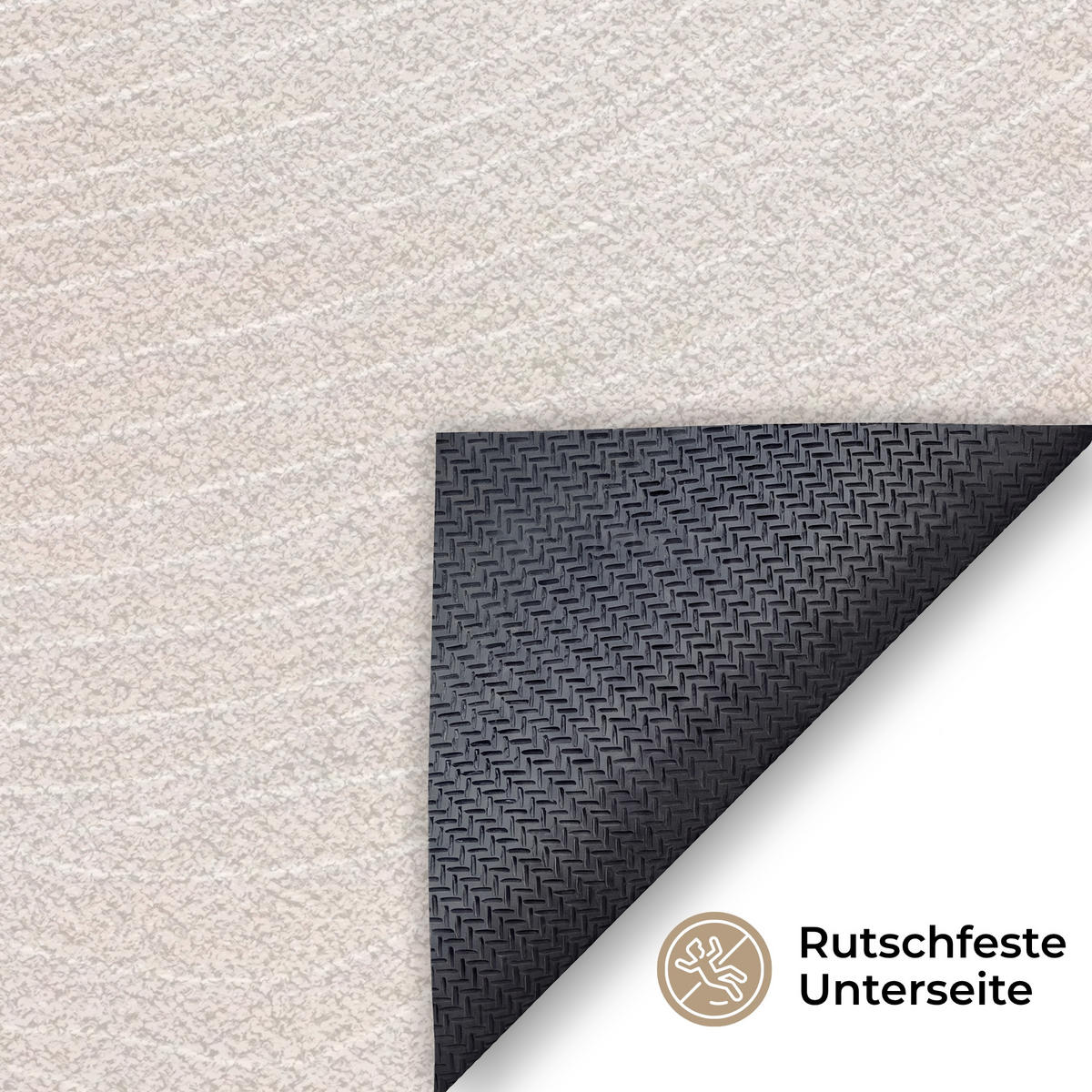 FUSSMATTE Wellenlinien - Luftströme - Harmonisch Schmutzfänger 180x120 cm - Beige, Kunststoff (180/120cm) - MuchoWow