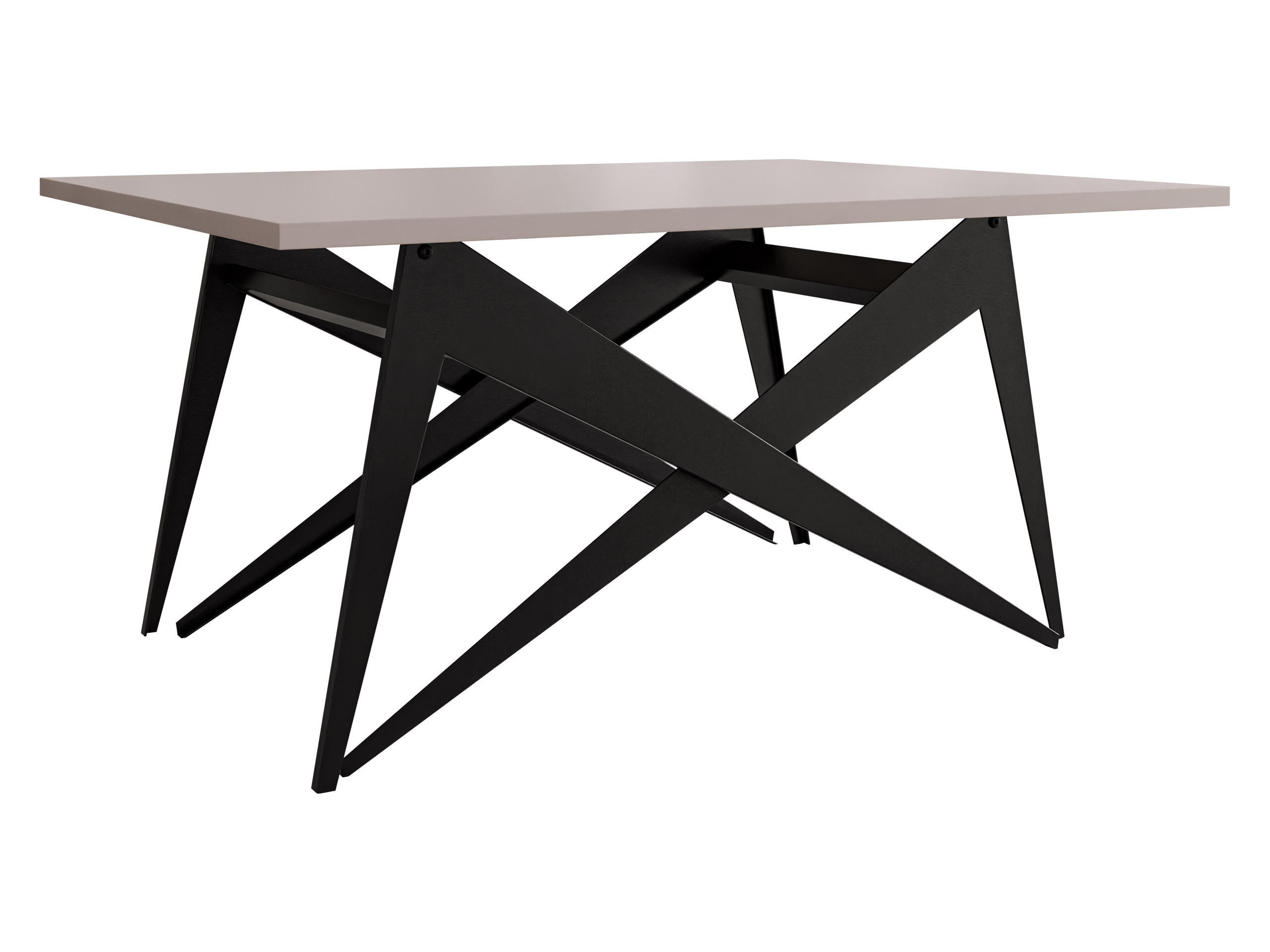 2-IN-1 COUCHTISCH UND ESSTISCH Xena - Kaschmir/Schwarz, Holzwerkstoff/Metall (70/90/45cm) - MIRJAN24