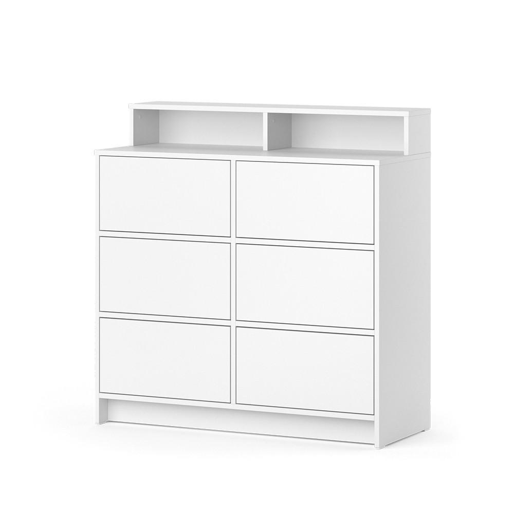KOMMODE Naara Weiß 98.6 x 100.6 cm - Weiß, Holzwerkstoff (40.3/100.6/98.6cm) - Vicco
