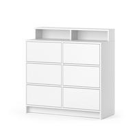KOMMODE Naara Weiß 98.6 x 100.6 cm - Weiß, Holzwerkstoff (40.3/100.6/98.6cm) - Vicco