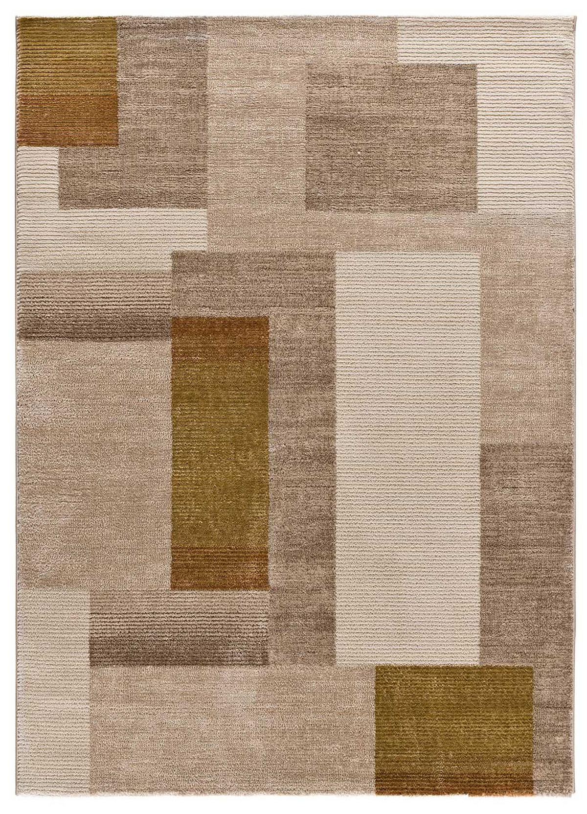 WEBTEPPICH Erdfarbe Melfi 160/230 cm - Hellbraun/Kupferfarben, Naturmaterialien/Textil (160/230cm) - Atticgo