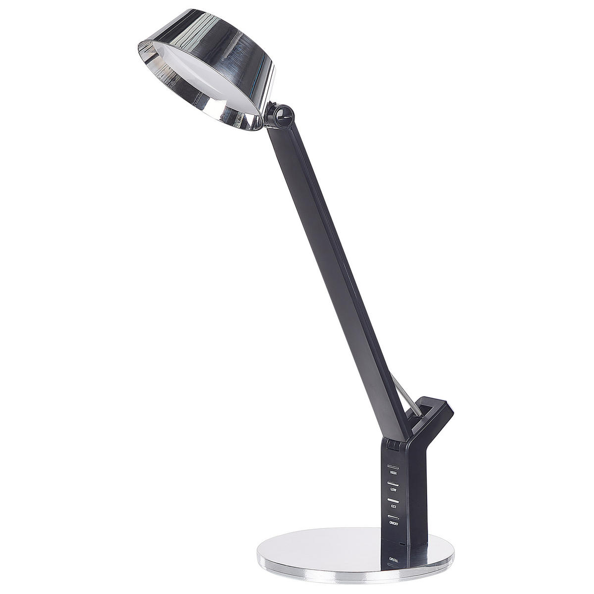 SCHREIBTISCHLAMPE Chamaeleon 17/17/40 cm - Silberfarben, Metall (17/17/40cm) - Beliani