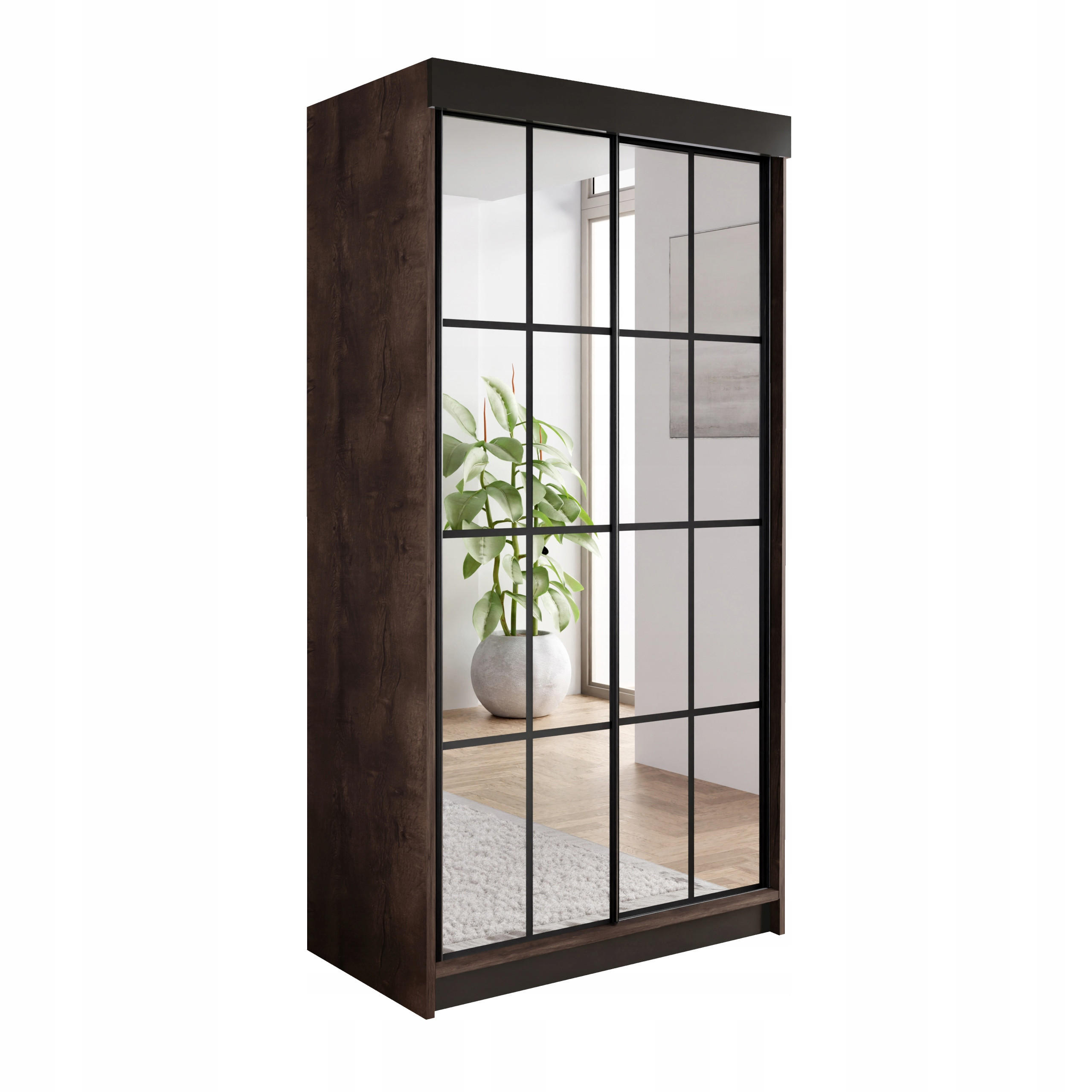 SIFONIER CU USI GLISANTE ARI 2 - 100x200x62 cm - Frasin Inchis